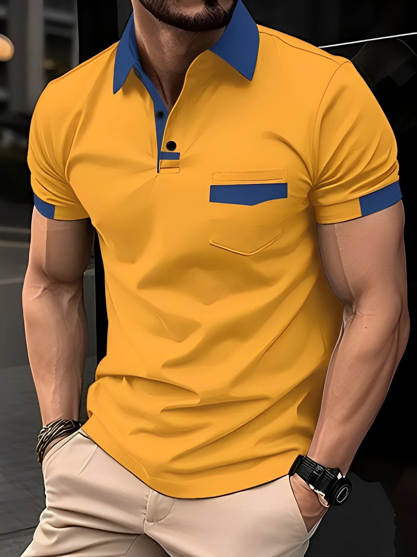 Darwin - Polo Slim-Fit Casual da Uomo
