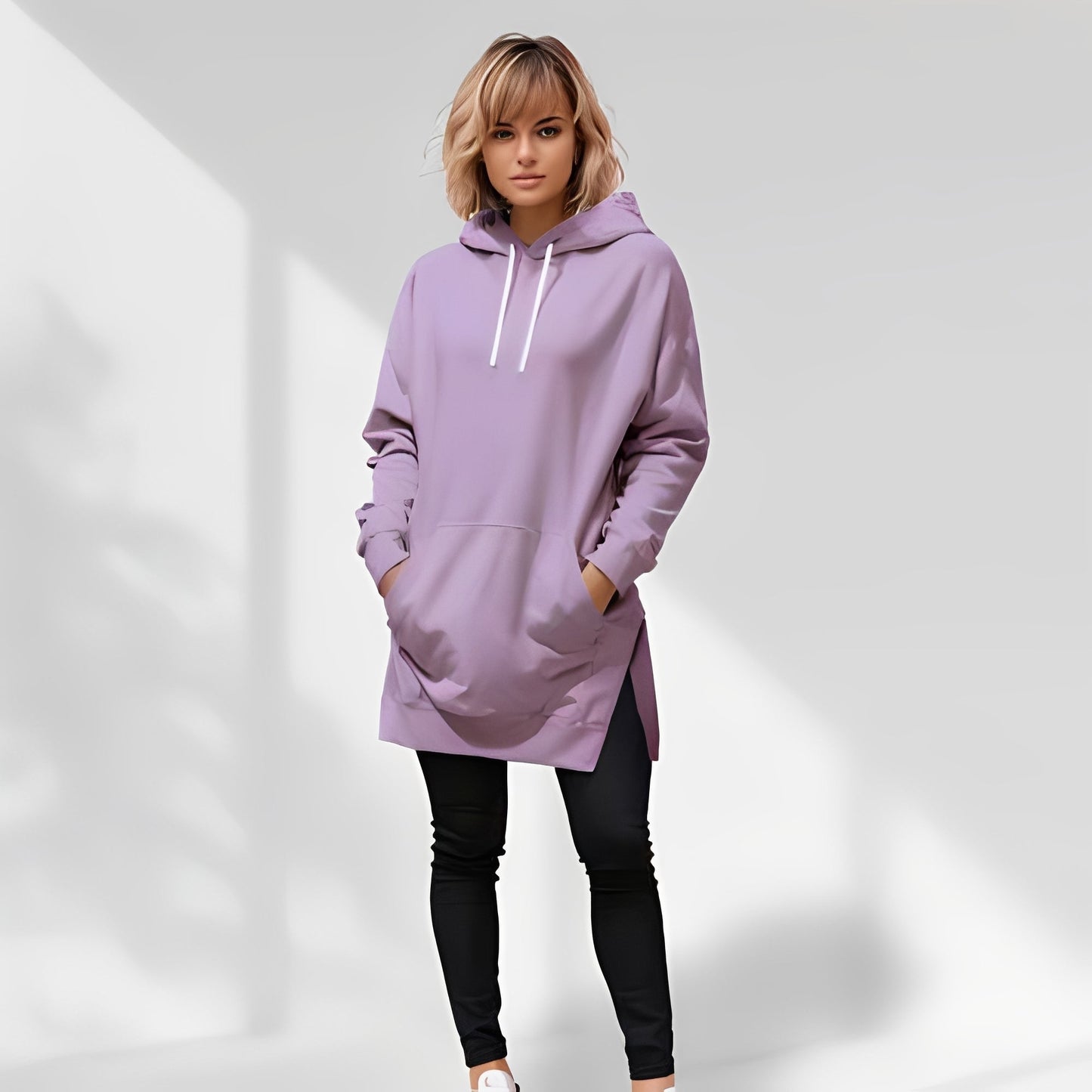 Amarante - Giacca ampia con cappuccio per donna