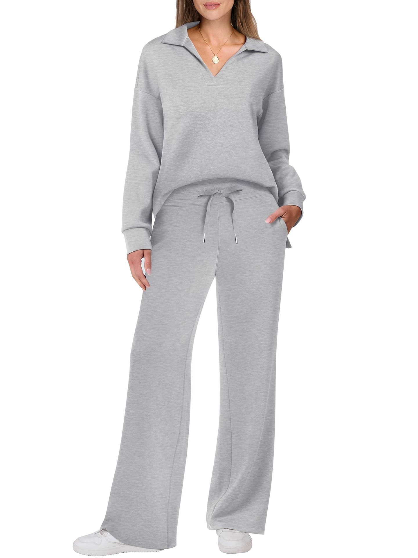 Justina - Completo casual di maglione e pantaloni per donne