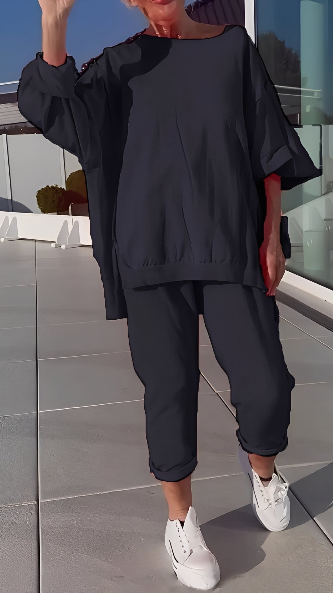 Eleanore - Completo casual con maglia morbida e pantaloni per donne