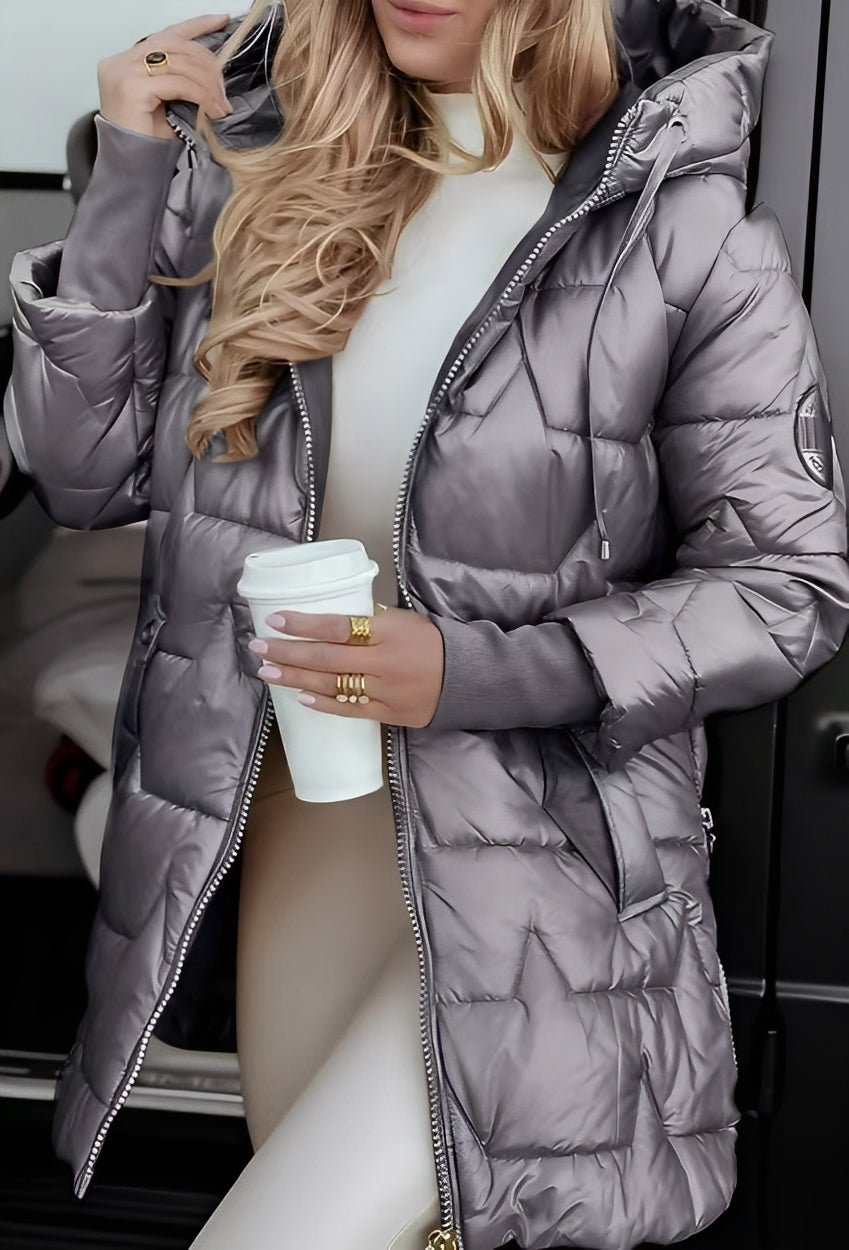 Georgina - Giacca a vento elegante con cappuccio per donne