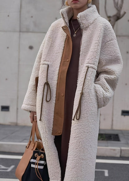 Noelene - Caldo cappotto largo in lana per donne
