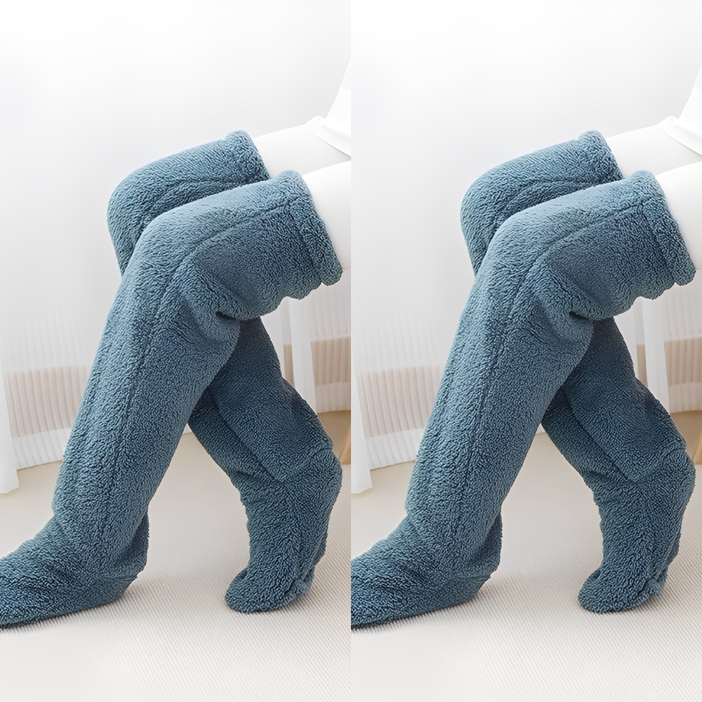 Camellia - Calde calze invernali sopra il ginocchio per donne