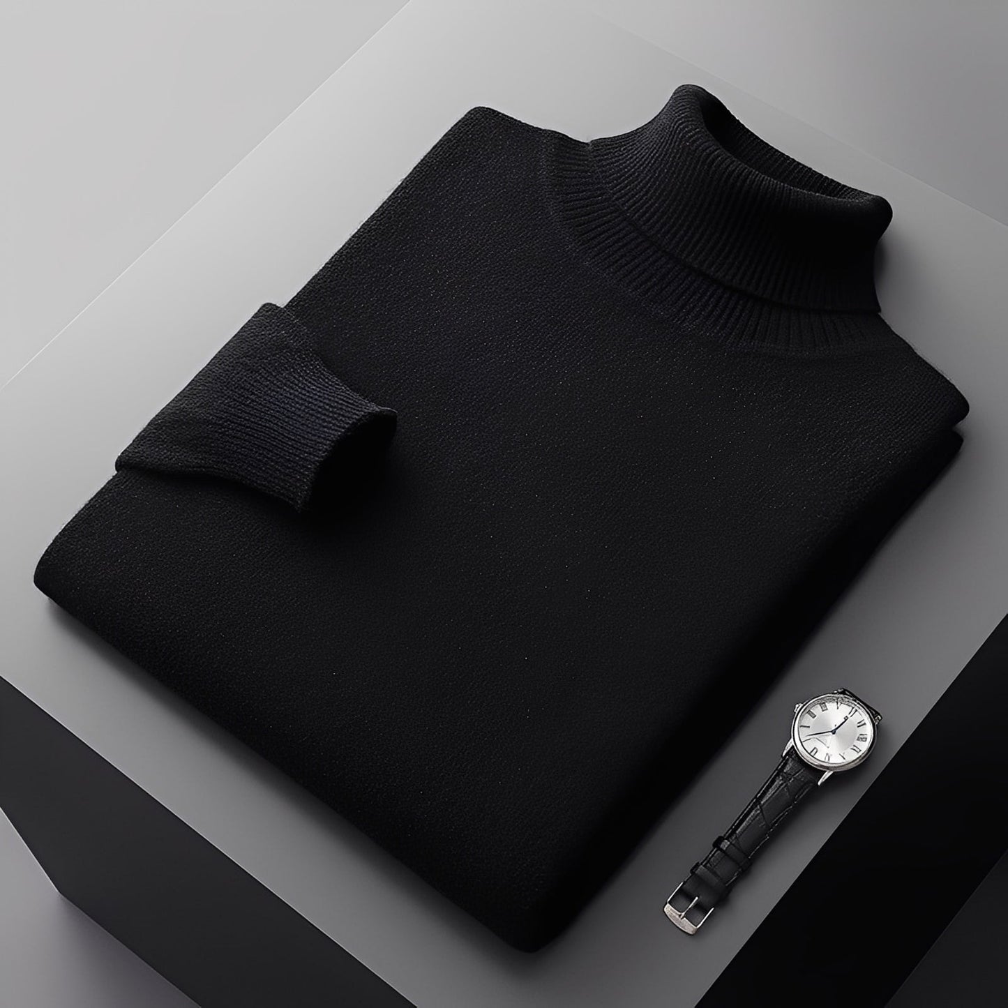 Osborn - Elegante maglione a collo alto in cashmere per uomo