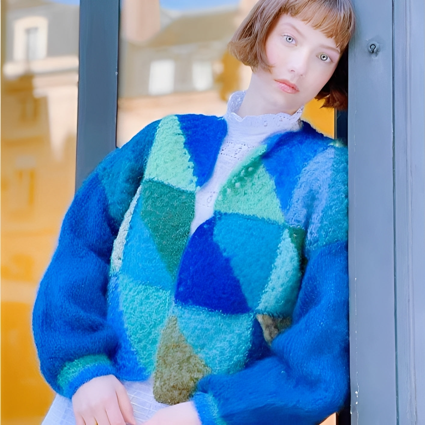 Luna - Maglione caldo dai colori contrastanti per donne