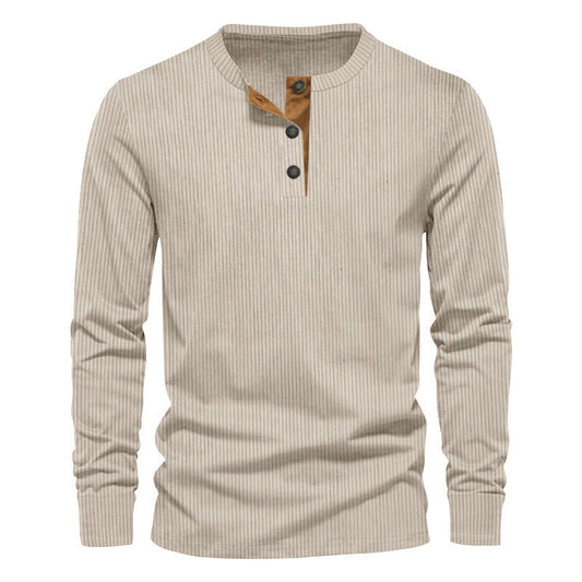 Dwaine - Camicia casual uomo in velluto a coste a maniche lunghe