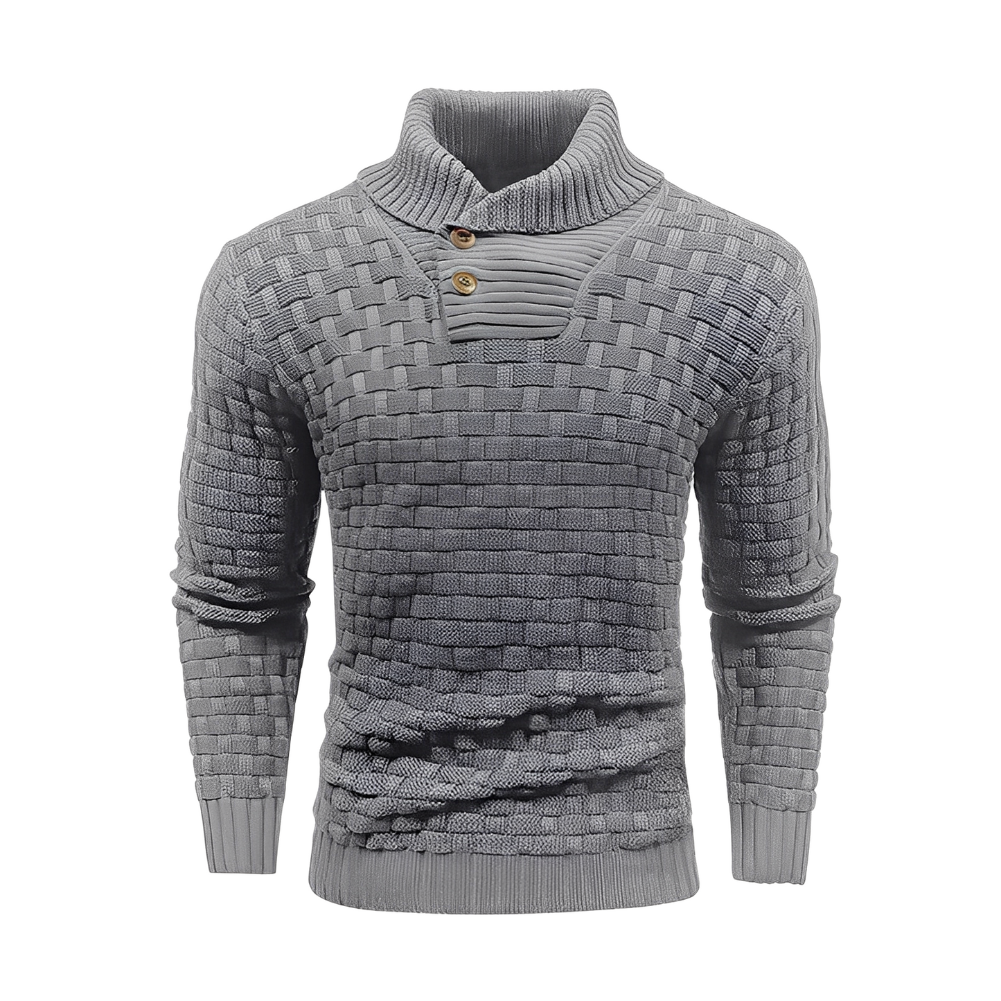 Branson - Pullover casual tricoté à col montant pour homme