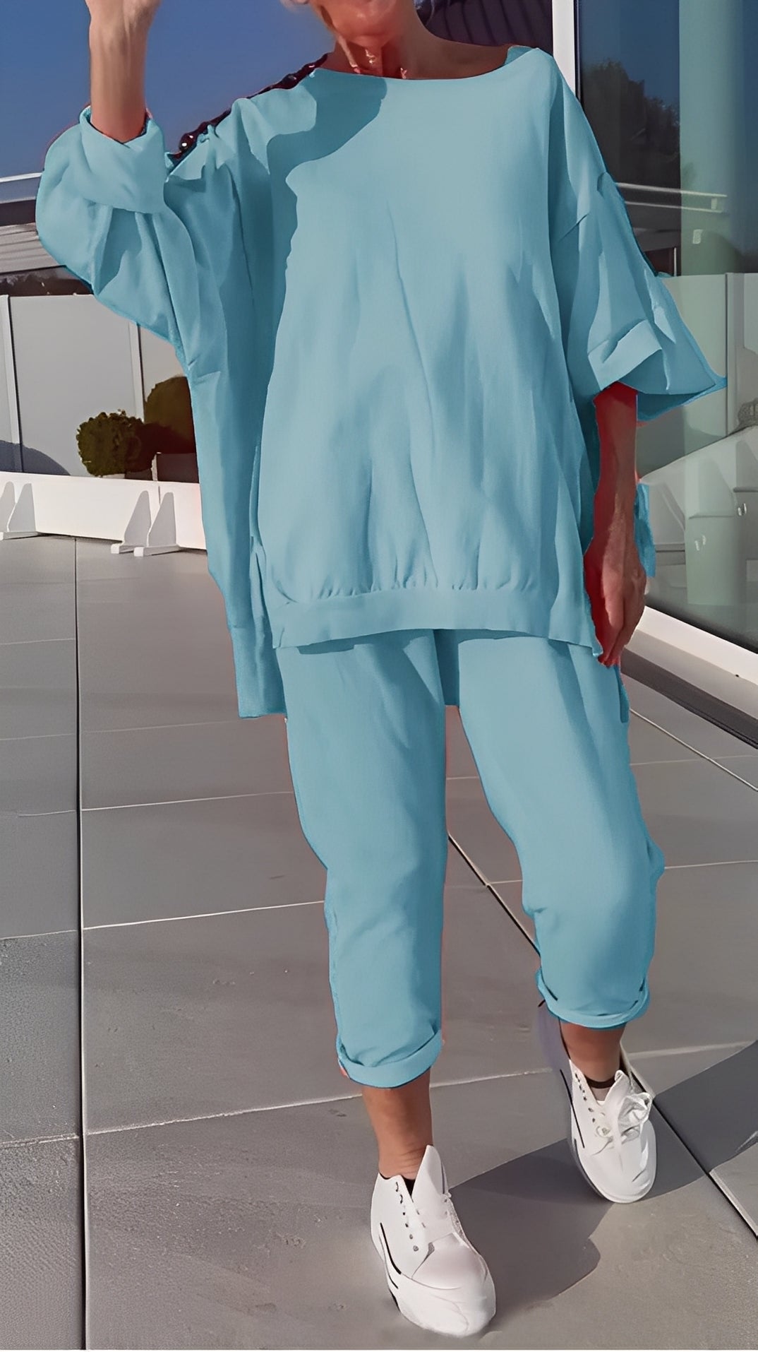 Eleanore - Completo casual con maglia morbida e pantaloni per donne