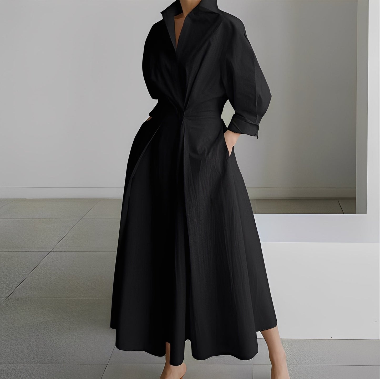 Lavina - Vestito a maniche lunghe con tasche per donne