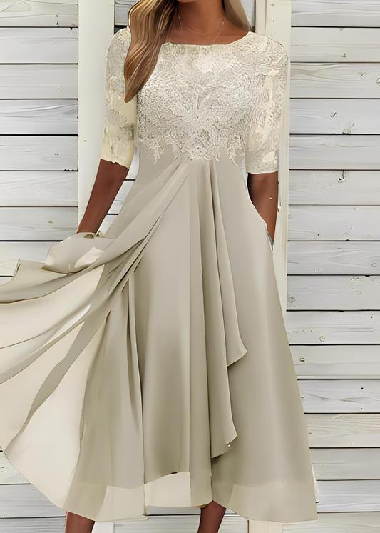 Colleen - Elegante vestito di pizzo ritagliato per donne