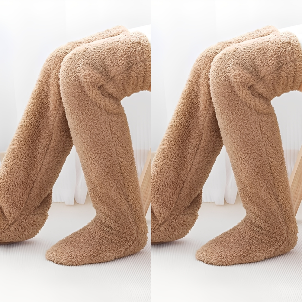 Camellia - Calde calze invernali sopra il ginocchio per donne