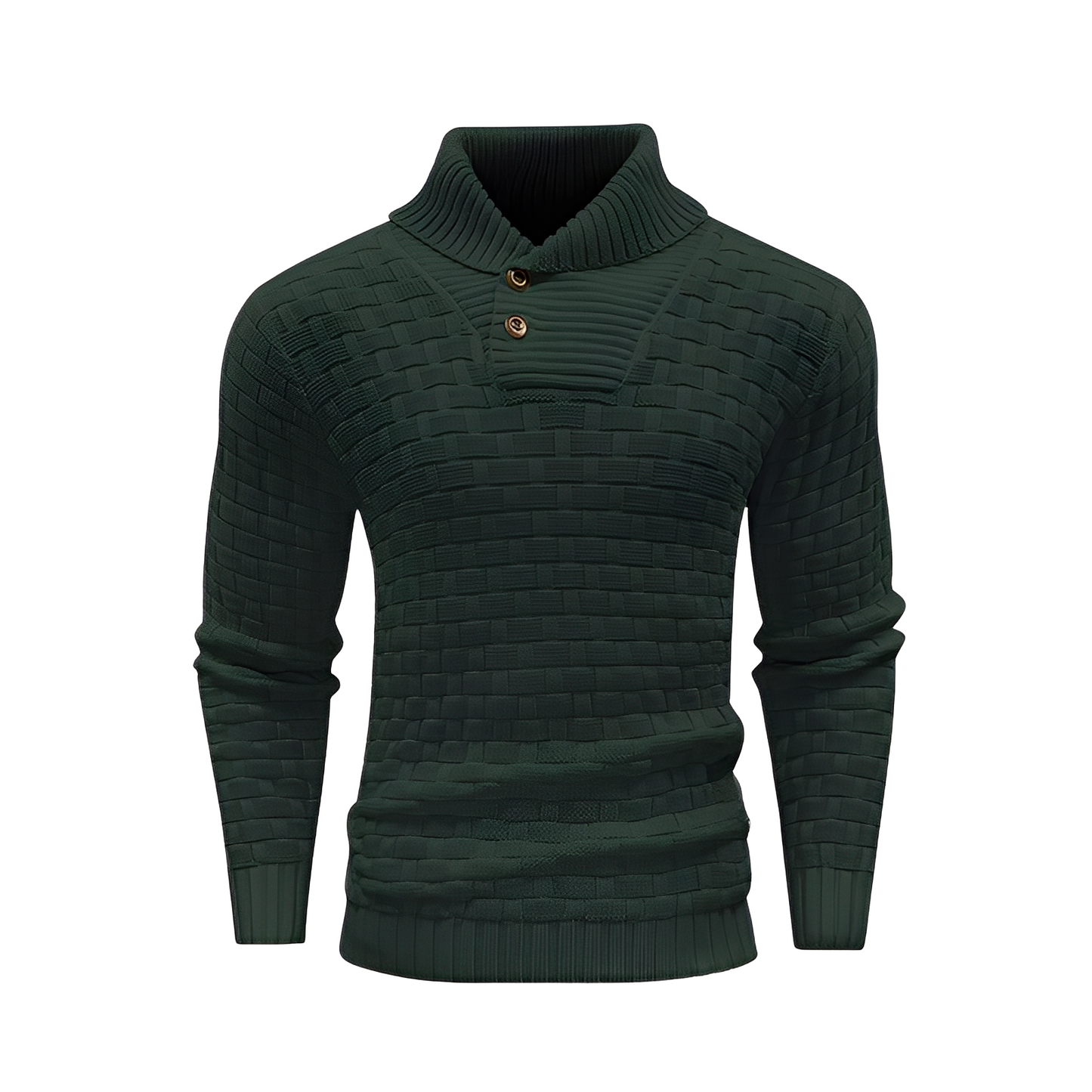 Branson - Pullover casual tricoté à col montant pour homme
