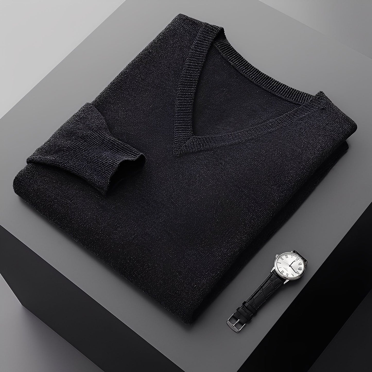 Myron - Maglione in cashmere semplice da uomo