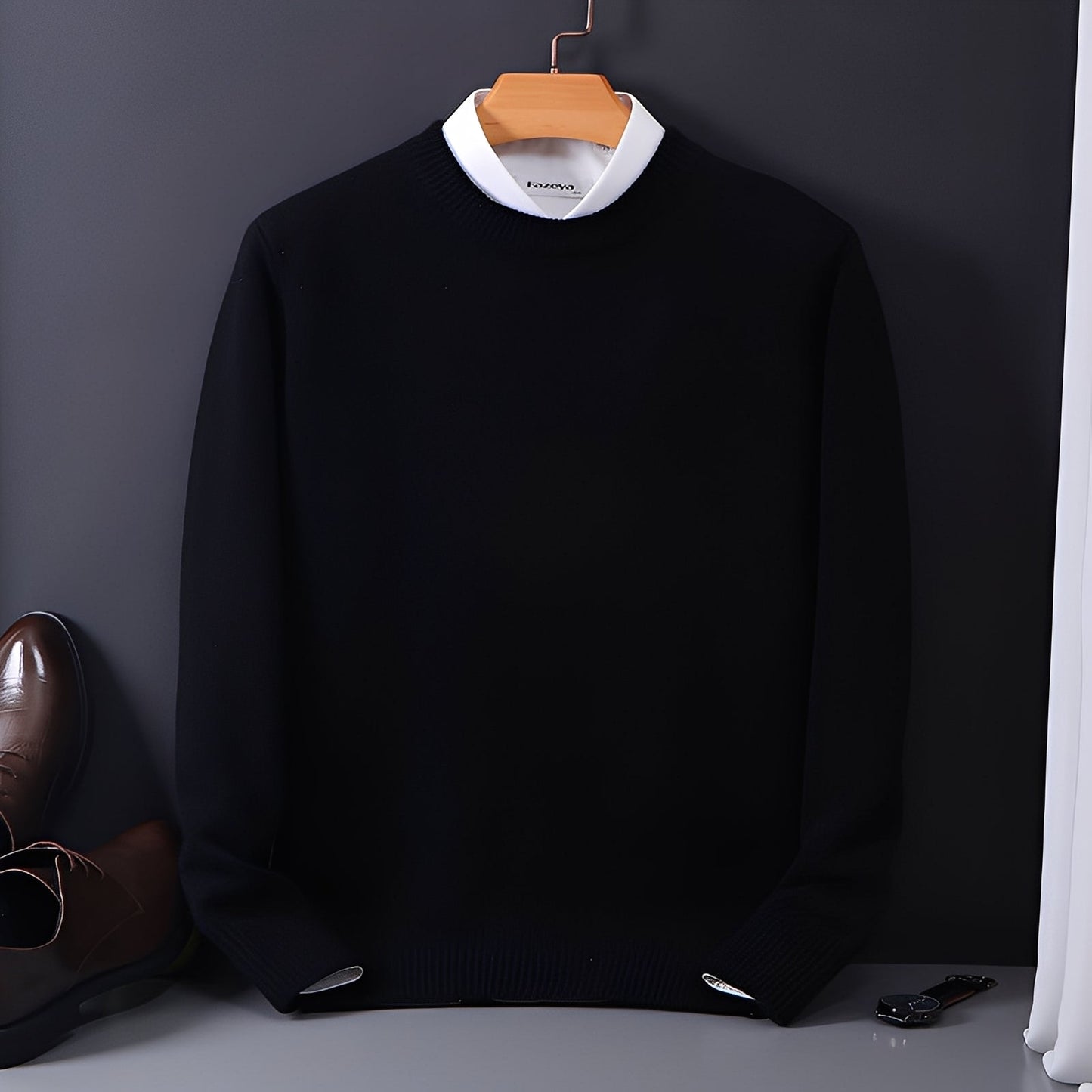 Esmund - Maglione da uomo in cashmere, ampio e informale