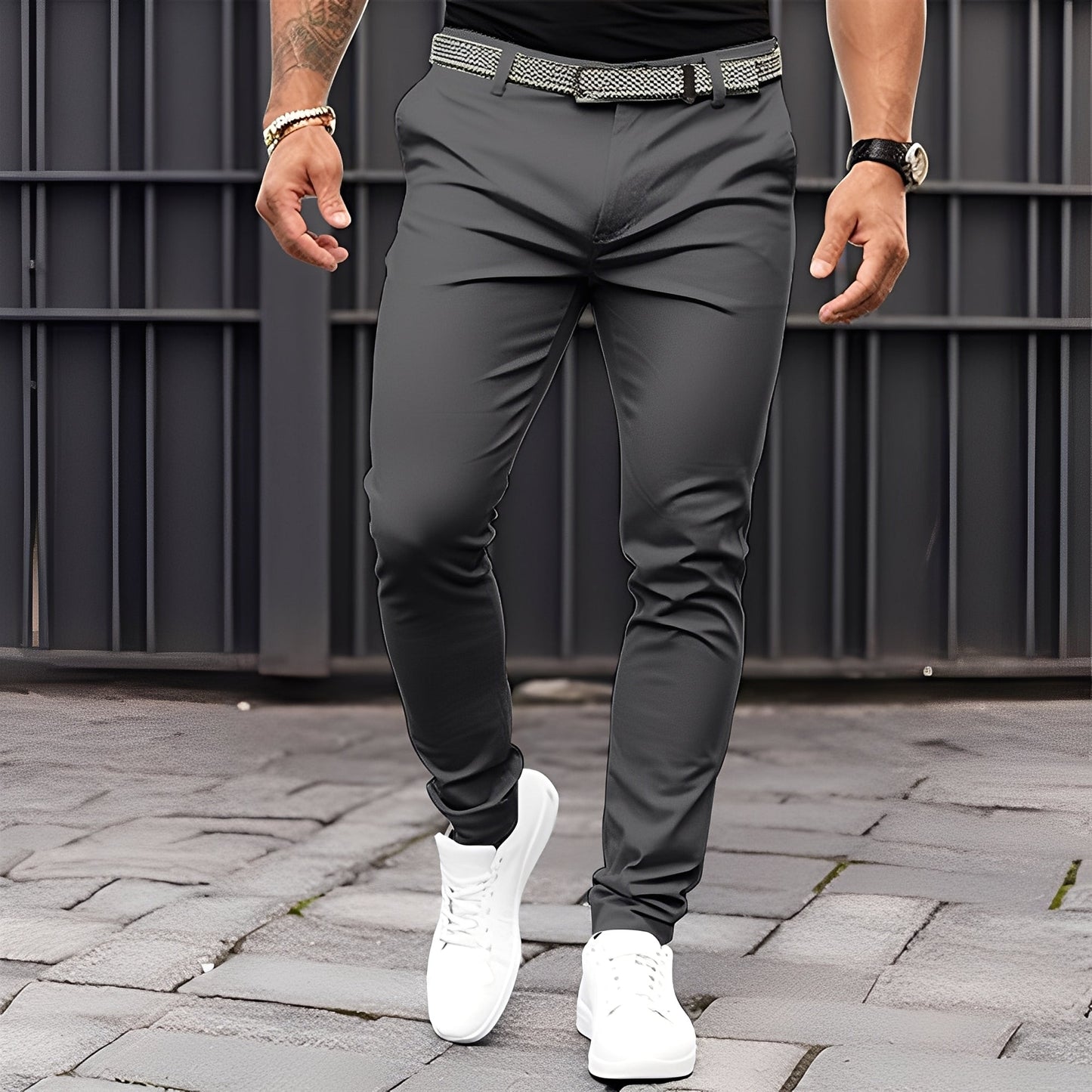 Raphael - Pantaloni casual a gamba slim per uomini