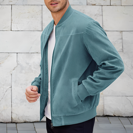 Easton - Classica, giacca in pelle scamosciata elegante per uomini