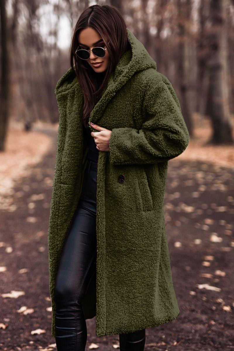 Yancy - Stile lungo Cappotto in Peluche per donne
