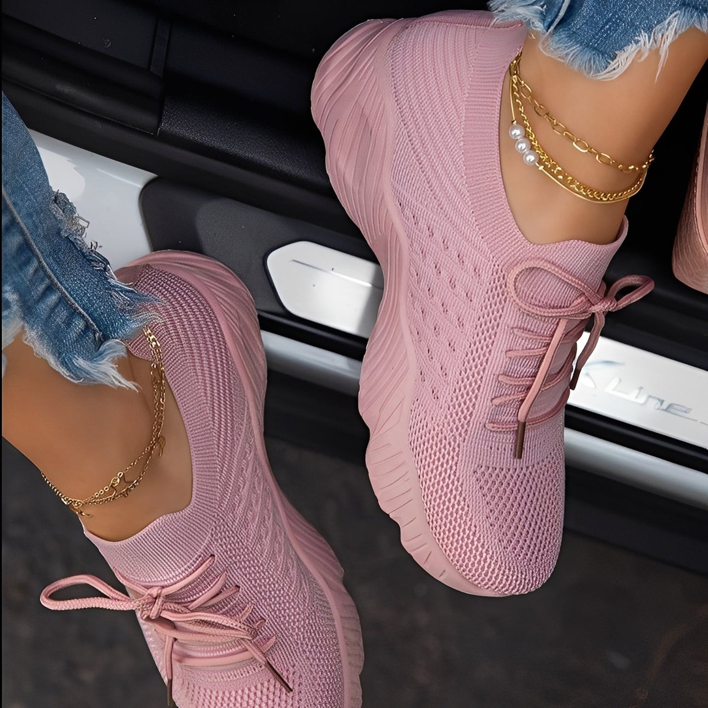 Eleanore - Scarpe casual da donna con spesse suole di gomma