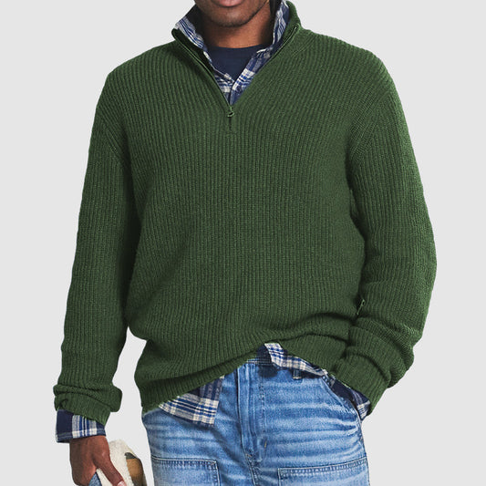 Constantine - Maglione Business Casual in Cashmere da Uomo con Zip