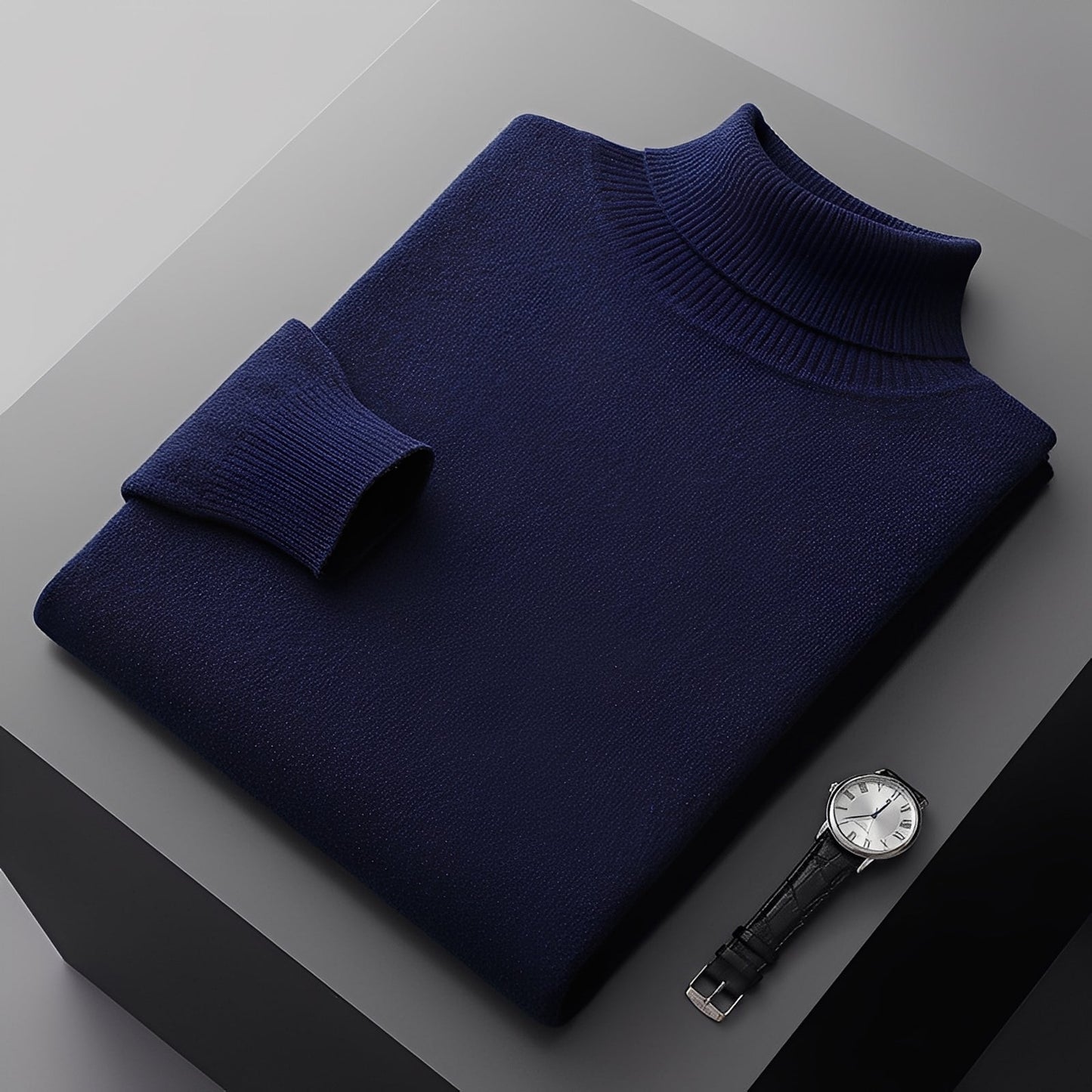 Osborn - Elegante maglione a collo alto in cashmere per uomo