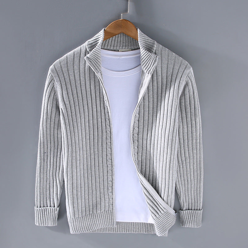 Brant - Cardigan in cotone casual da uomo