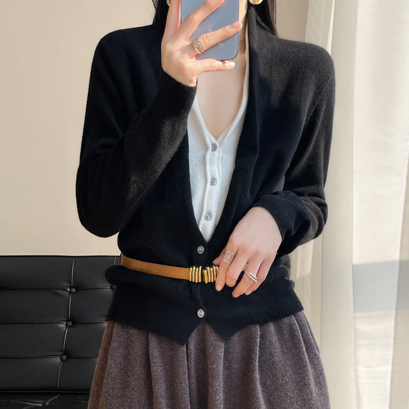 Jayleen - Maglione casual con bottoni per donne