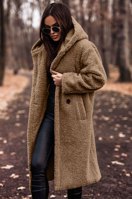 Yancy - Stile lungo Cappotto in Peluche per donne
