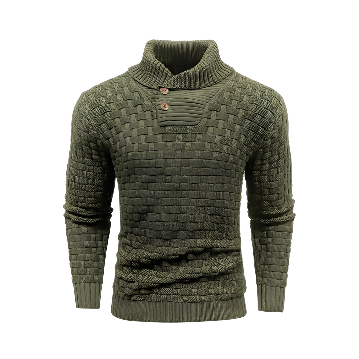Branson - Pullover casual tricoté à col montant pour homme