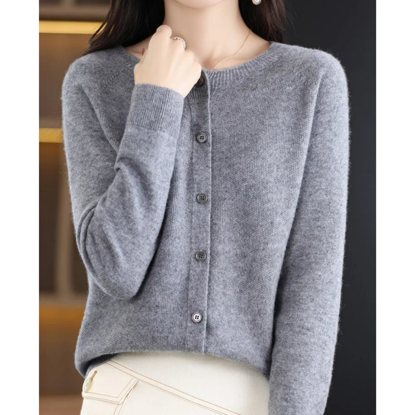 Kyla - Cardigan in Merino di Lusso e Comfort