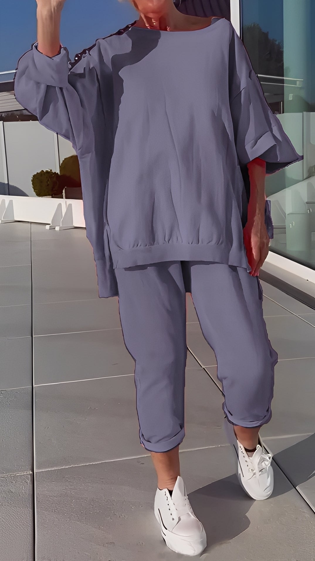 Eleanore - Completo casual con maglia morbida e pantaloni per donne