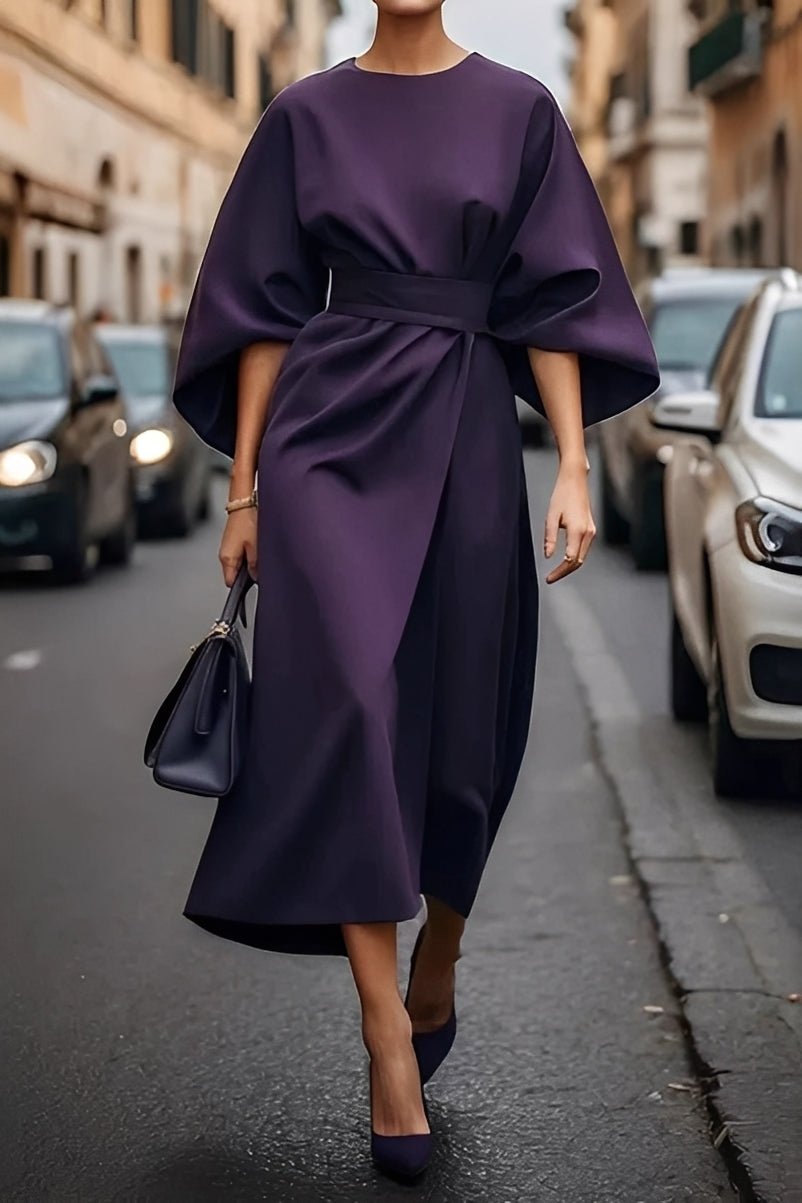 Elena - Vestito elegante e largo con cintura per donne