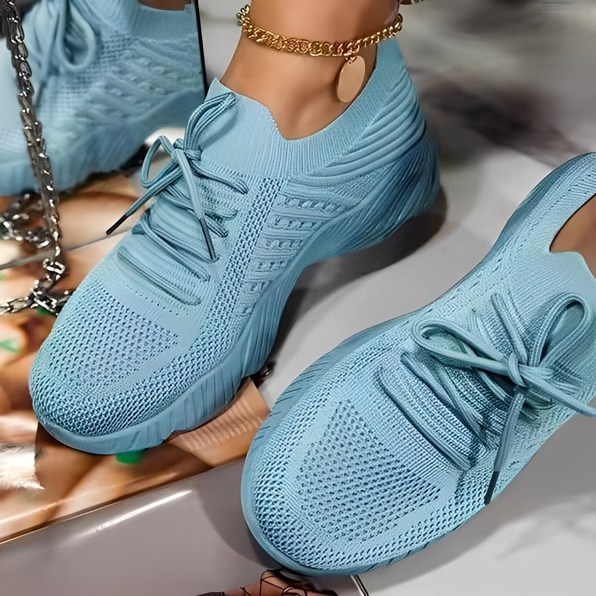 Eleanore - Scarpe casual da donna con spesse suole di gomma