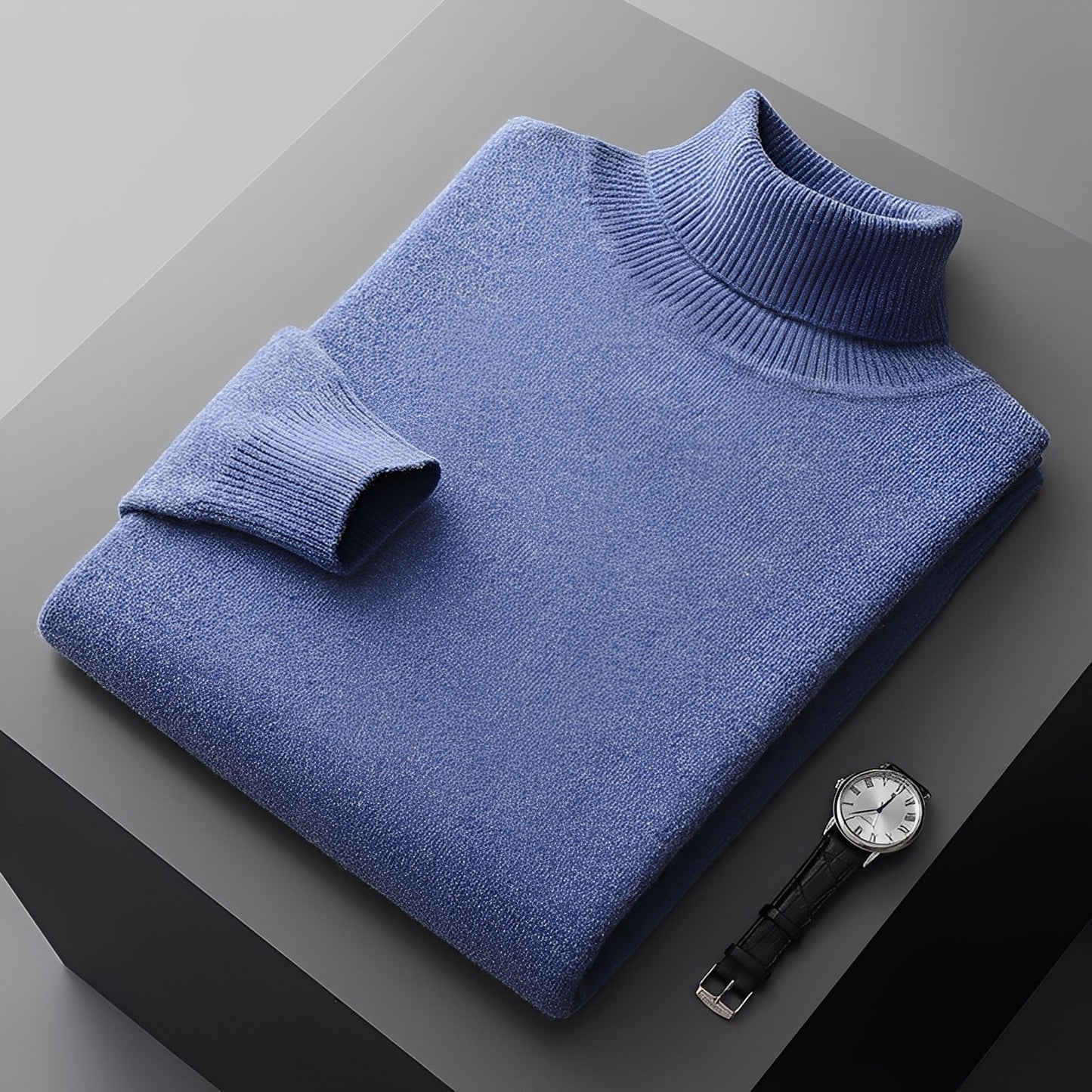 Osborn - Elegante maglione a collo alto in cashmere per uomo