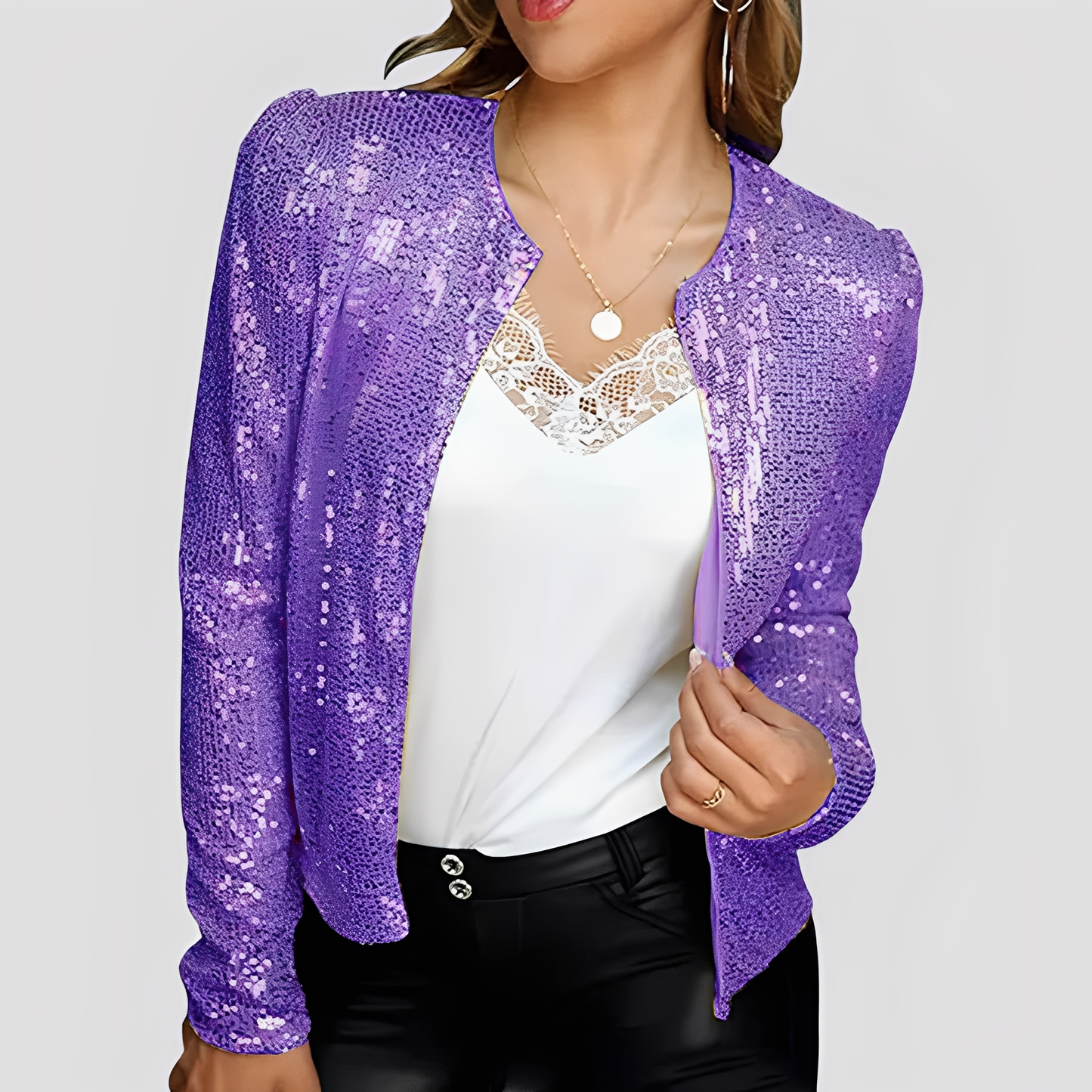 Shannen - Blazer Elegante con Lustrini per Donne