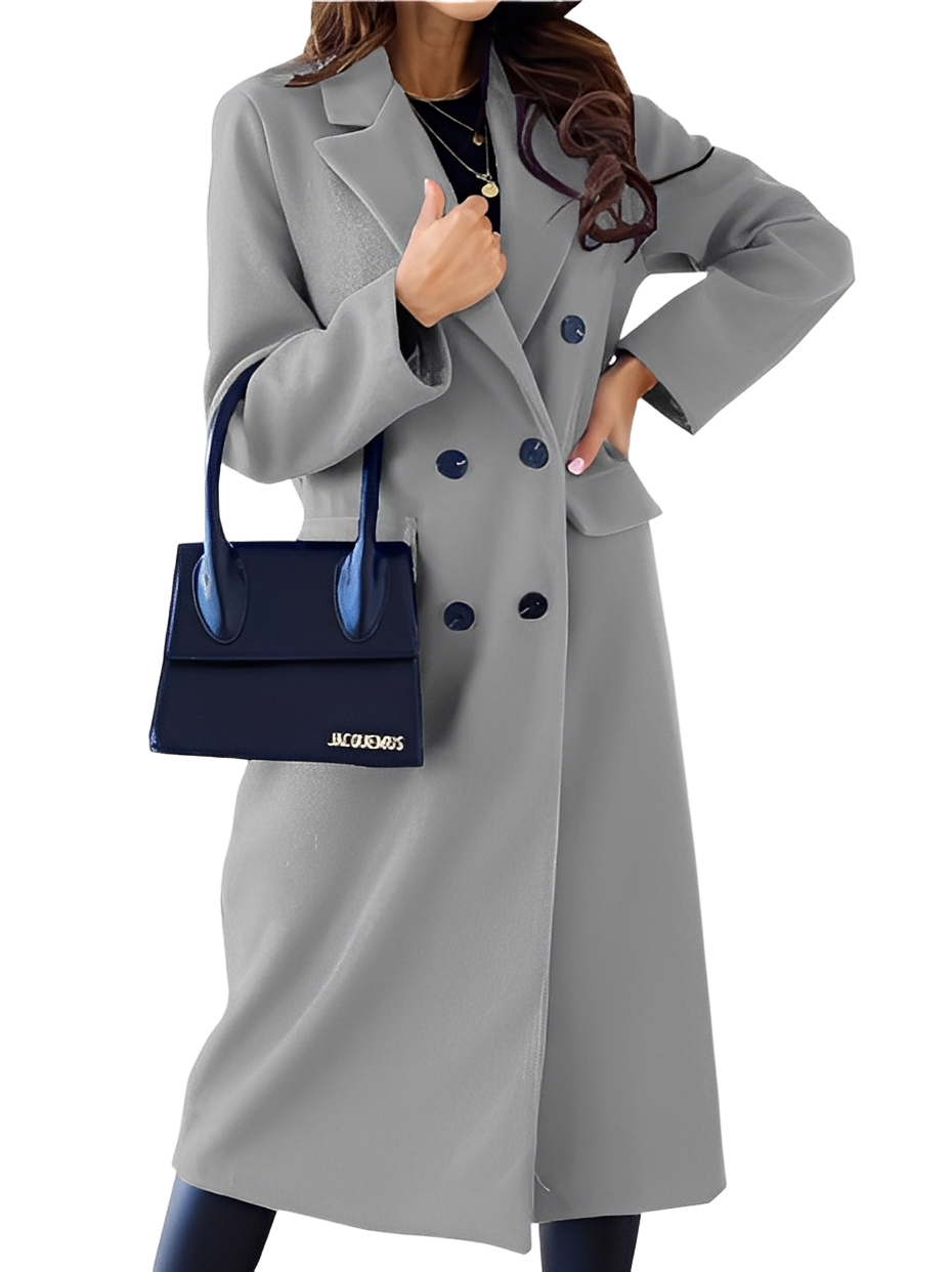Jocelin - Cappotto elegante e caldo doppiopetto da donna