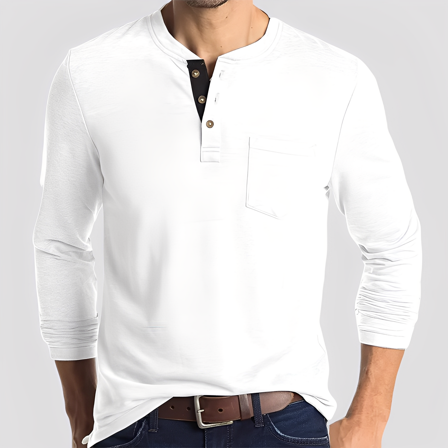 Dashiell - Camicia a maniche lunghe da uomo casual