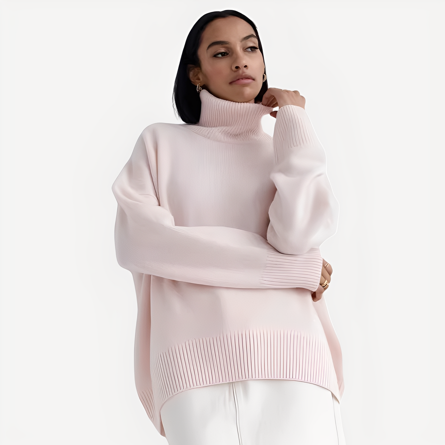 Margery - Pullover caldo con collo alto per donne