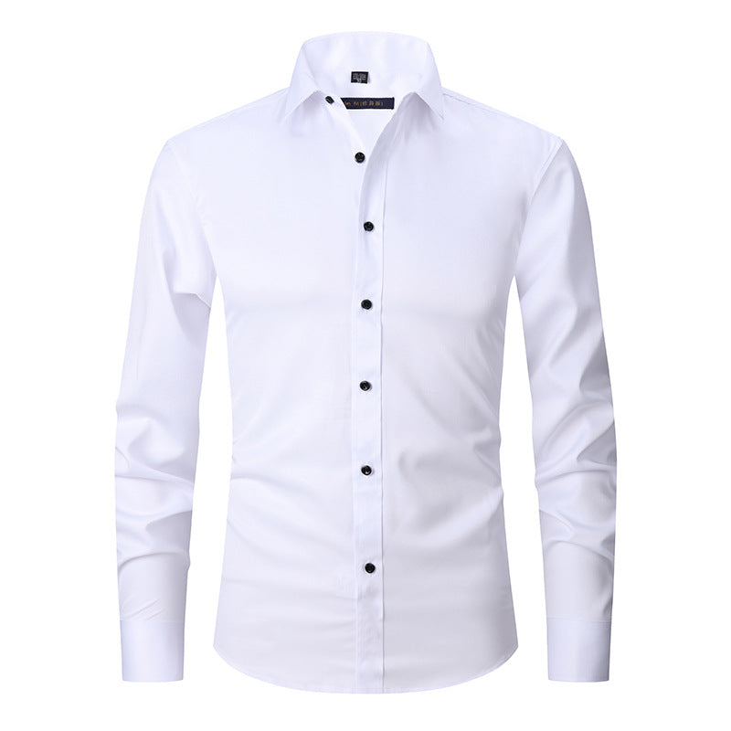 Ronan - Camicia formale semplice a maniche lunghe per uomo