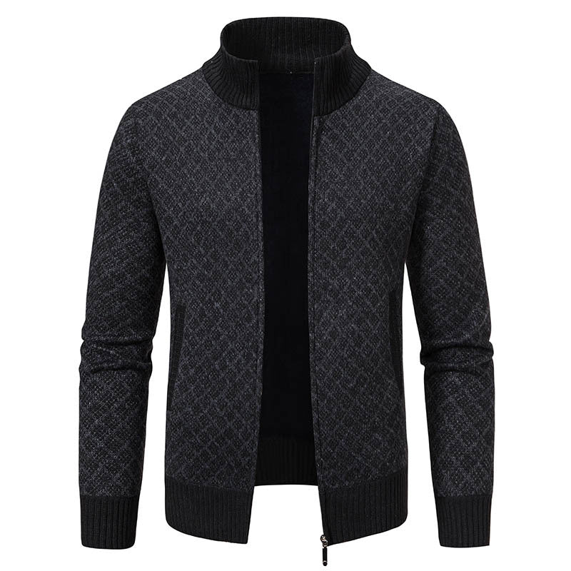 Gerald - Giacca elegante a quadri con zip per uomo