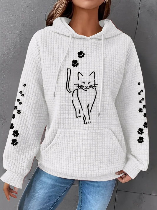 Berenice - Calda felpa con cappuccio stampata per donne