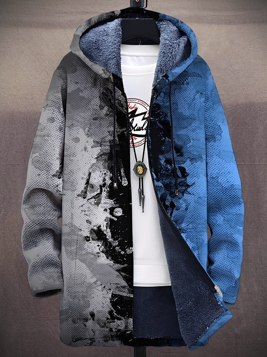 Trenton - Giacca stampata con cappuccio alla moda per uomo