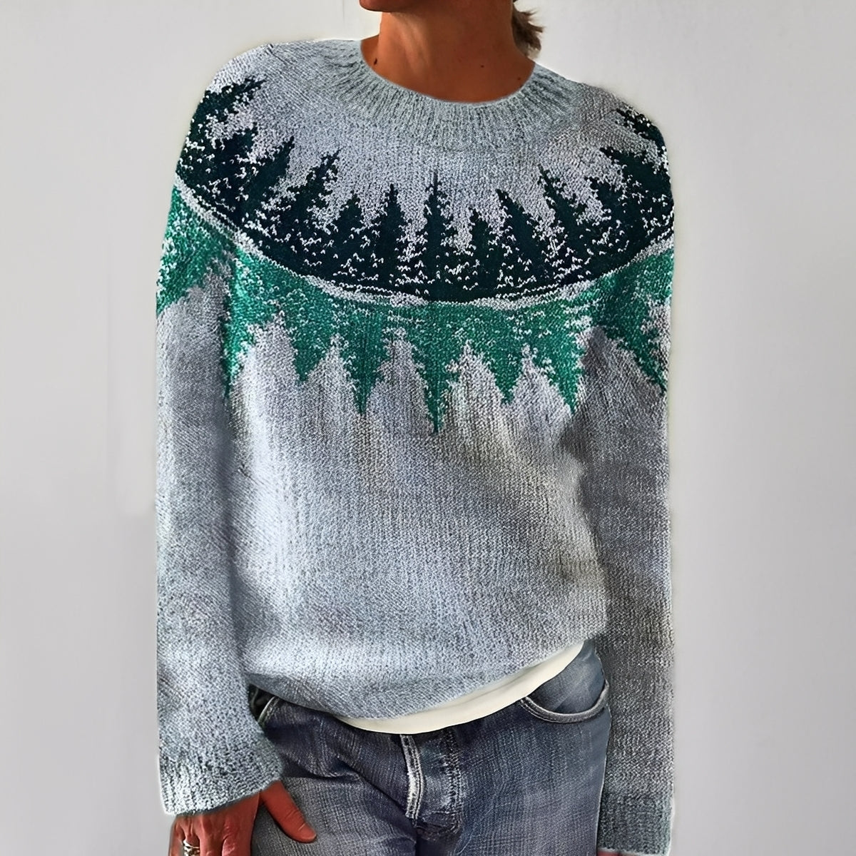 Heather - Classico Maglione Lavorato a Maglia per Donne