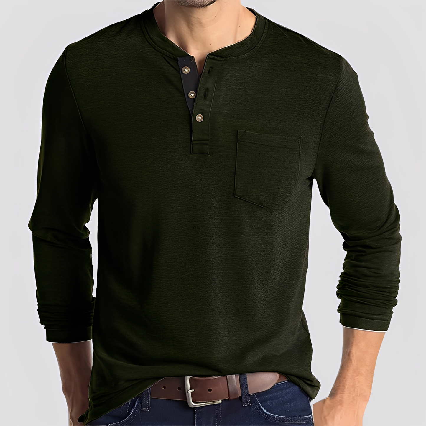Dashiell - Camicia a maniche lunghe da uomo casual