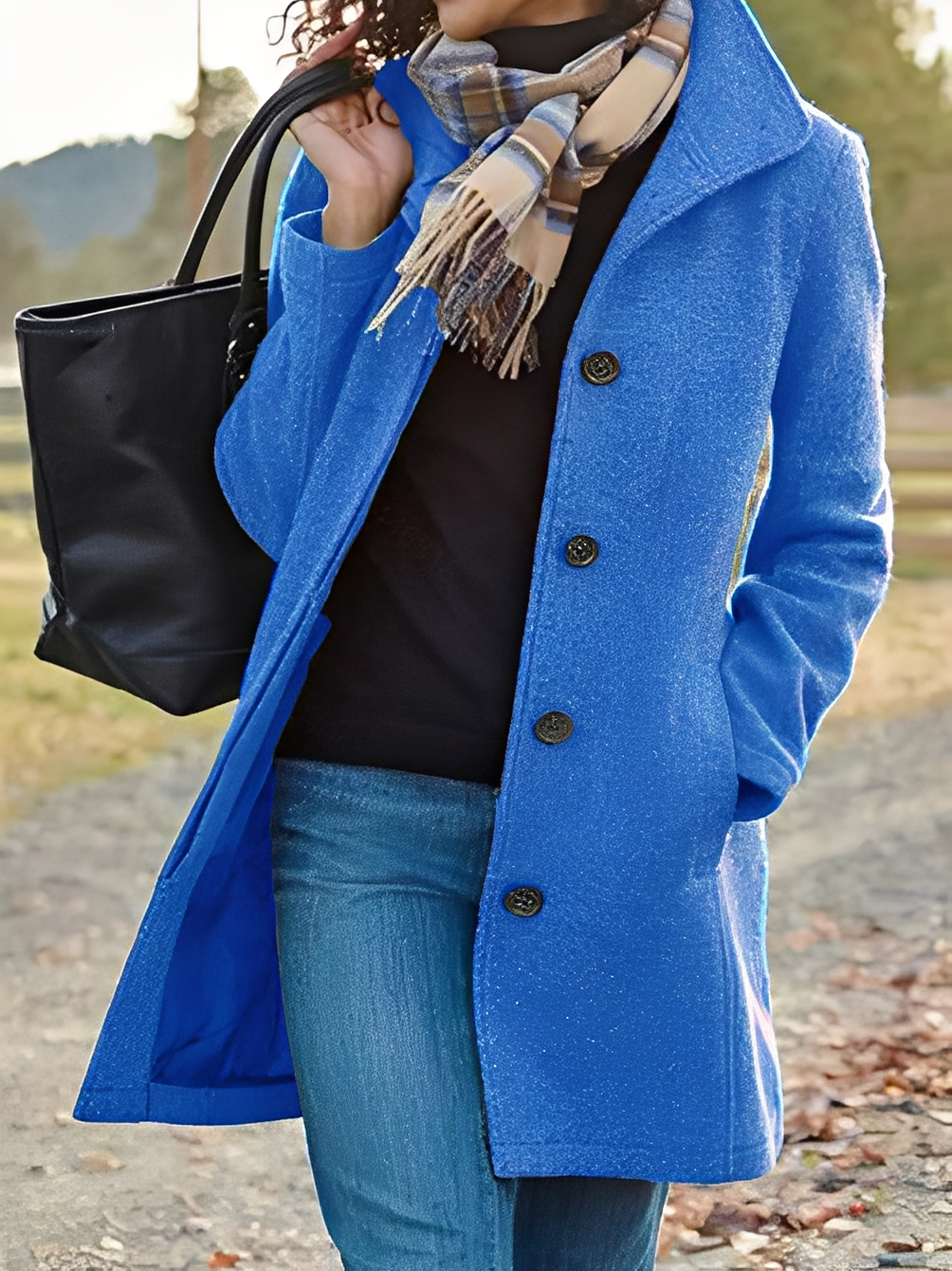 Jaclyn - Cappotto tweed moderno e versatile per donne