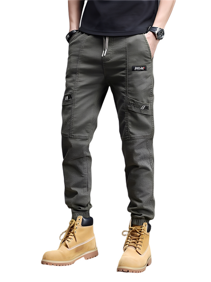 Alvin - Eleganti pantaloni da jogging elasticizzati con cordino per uomini