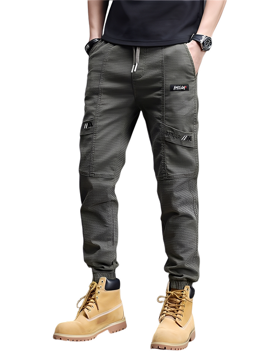 Alvin - Eleganti pantaloni da jogging elasticizzati con cordino per uomini