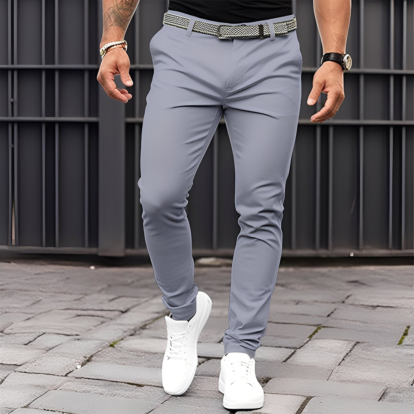 Raphael - Pantaloni casual a gamba slim per uomini