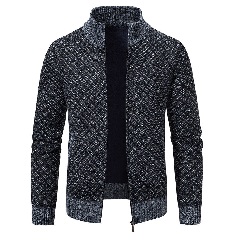 Gerald - Giacca elegante a quadri con zip per uomo