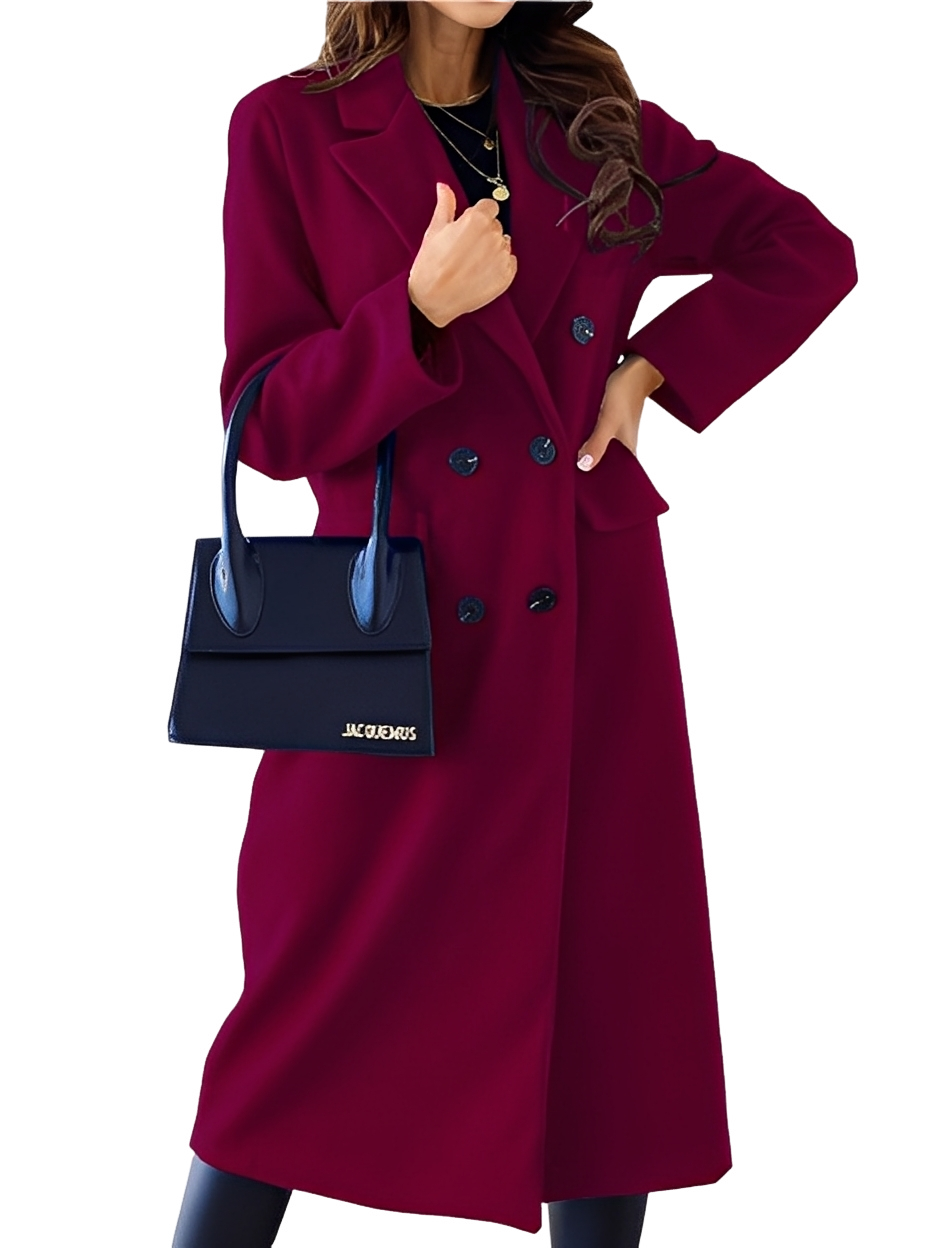 Jocelin - Cappotto elegante e caldo doppiopetto da donna