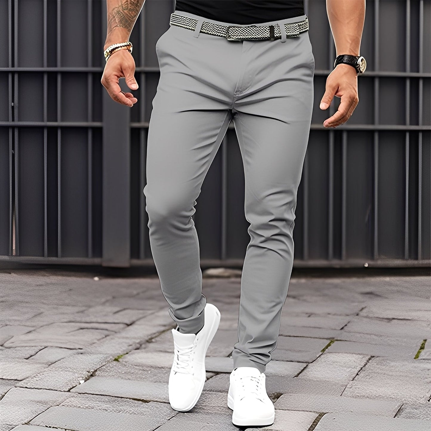 Raphael - Pantaloni casual a gamba slim per uomini